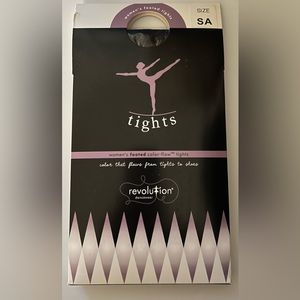 Revolution Dancewear Womens black footed tights adult small new